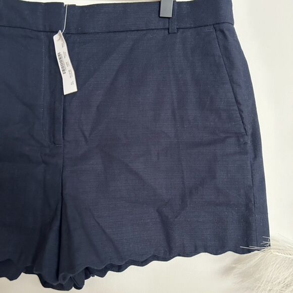 J.Crew Scalloped Hem Navy Shorts - Picture 3 of 8
